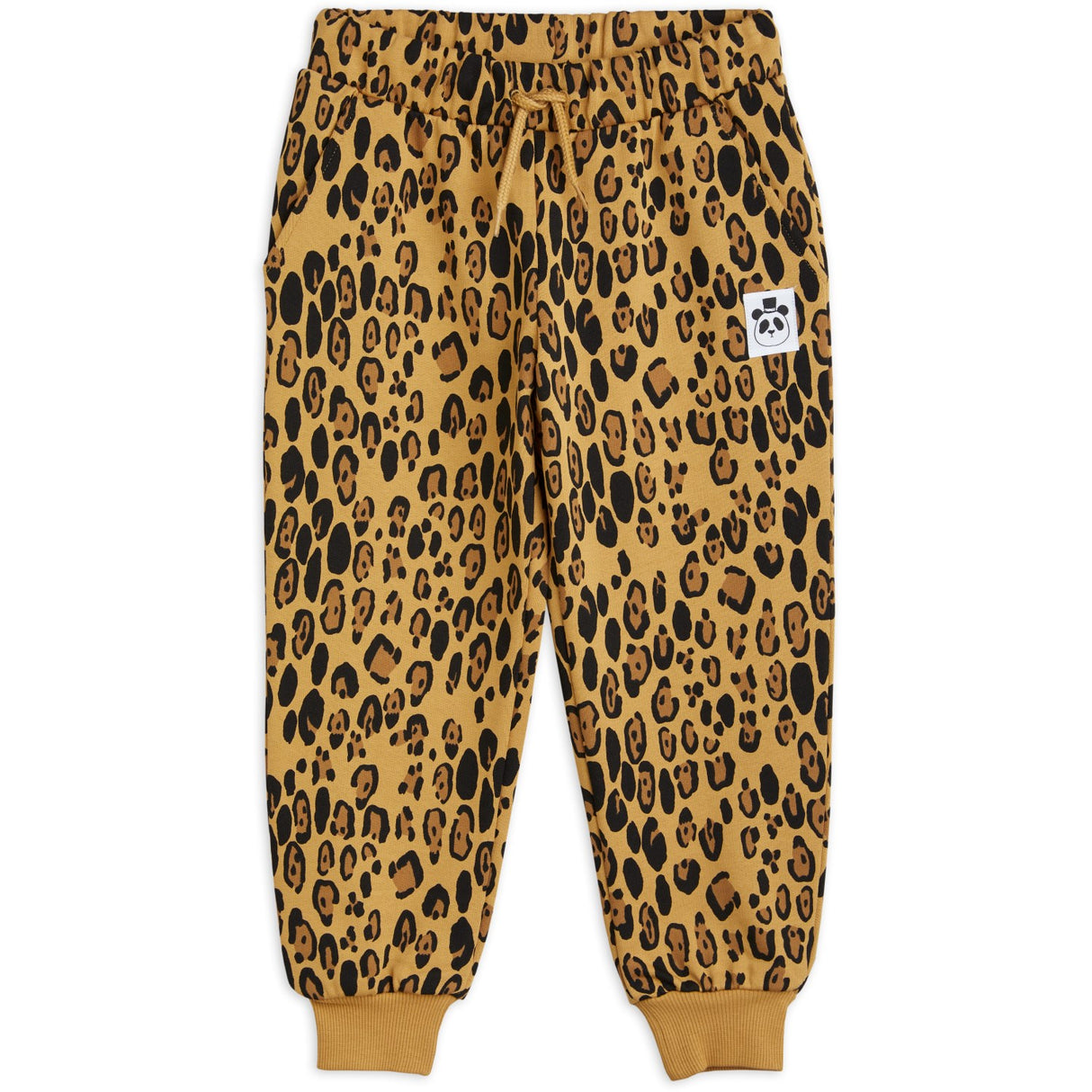 Mini Rodini Beige Basic Leopard Sweatpants