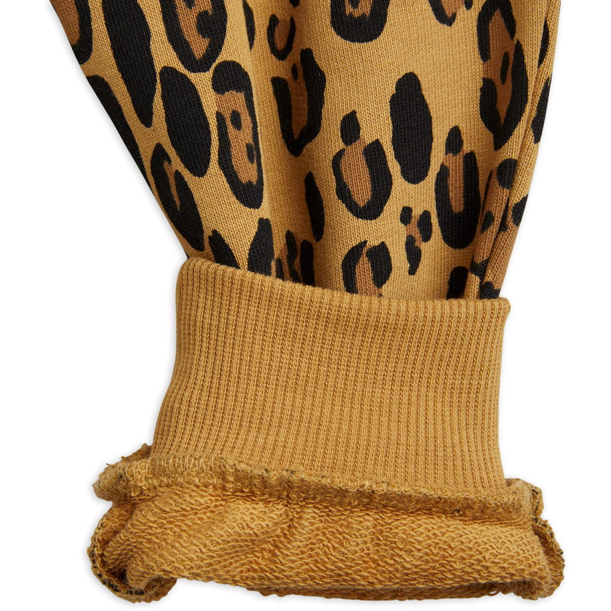 Mini Rodini Beige Basic Leopard Sweatpants