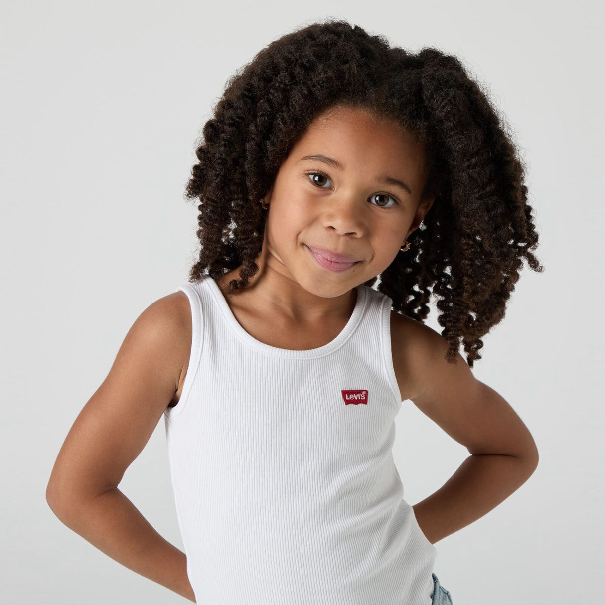 Levi's Bright White Lvg Meet Och Greet Ribbed Tank Topp