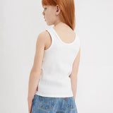 Levi's Bright White Lvg Meet Och Greet Ribbed Tank Topp