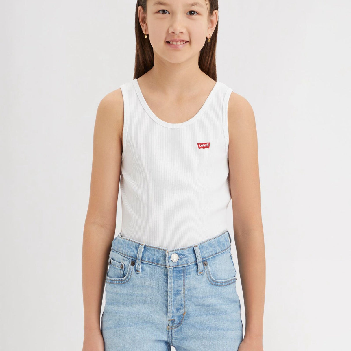 Levi's Bright White Lvg Meet Och Greet Ribbed Tank Topp