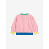 Bobo Choses Ljus Pink Färg Block Open Work Cardigan