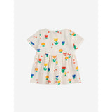 Bobo Choses Offwhite Garden Party All Över Woven Klänning