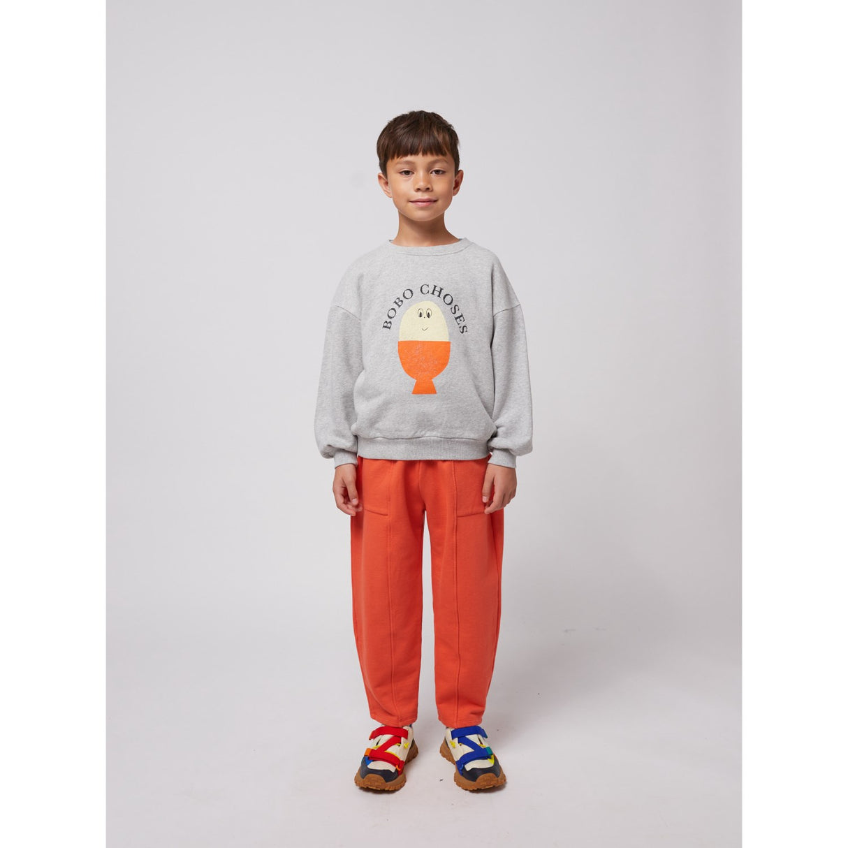 Bobo Choses Heather Grey Morning Egg Sweatshirt