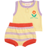 Bobo Choses Beige Flower Stickad Set