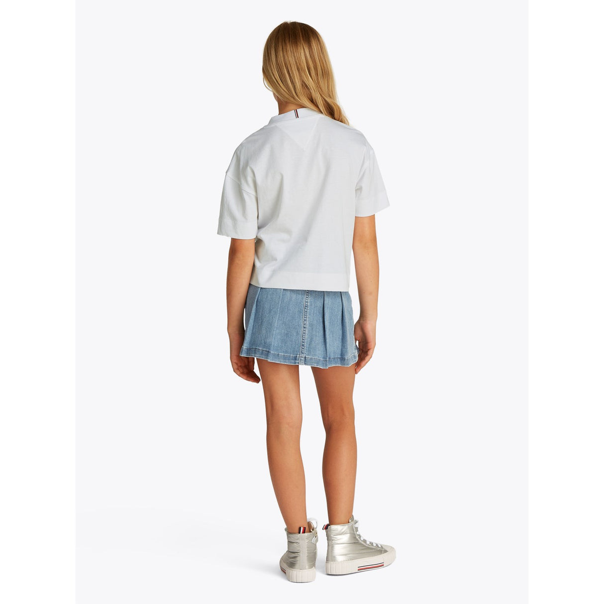 Tommy Hilfiger White Melange Varsity Archive T-Skjorta