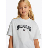 Tommy Hilfiger White Melange Varsity Archive T-Skjorta