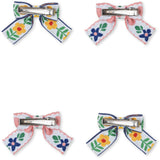Konges Sløjd White/Rose 4 Pack Rosett Hårklämmor