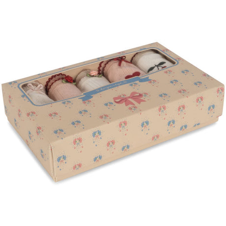 Konges Sløjd Rose/White Mix Minna 5 Pack Girl Kalsonger Gots