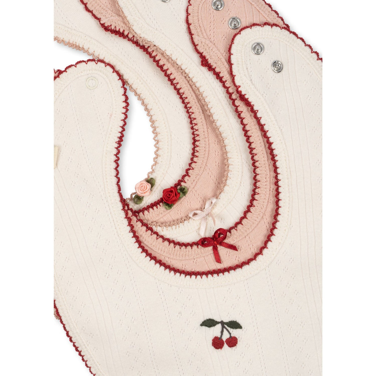 Konges Sløjd Rose/White Mix Minna 5 Pack Haklapp