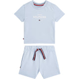Tommy Hilfiger Breezy Blue Monotype Tee Och Kort Set