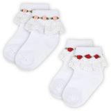 Konges Sløjd Optic White 2 Pack Lace Strumpor