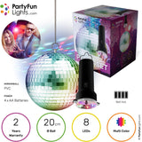 Party Funlight Party Set - Roterande spegelboll med LED och motor