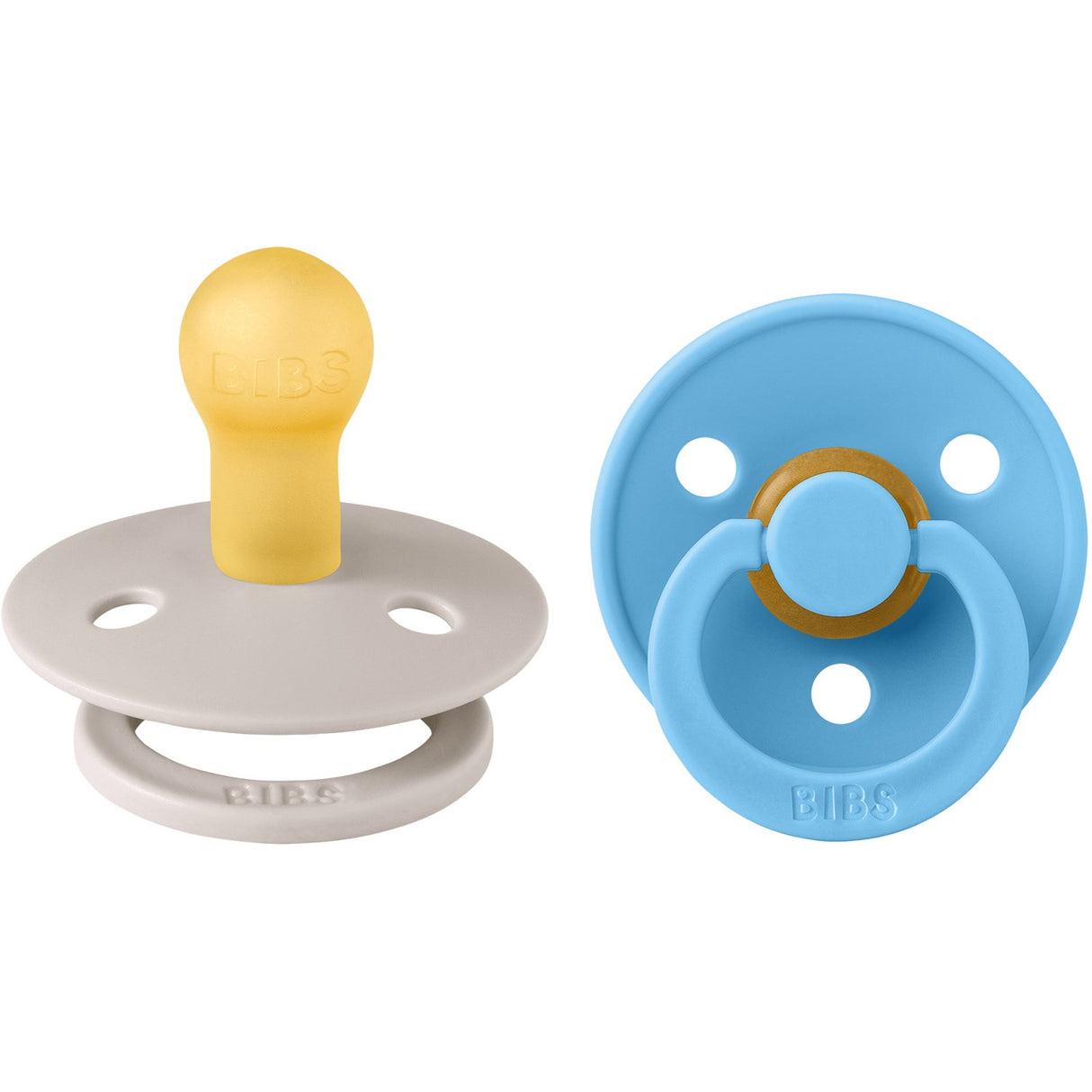 Bibs Mushroom/Breeze Napp Colour 2 Pack Latex