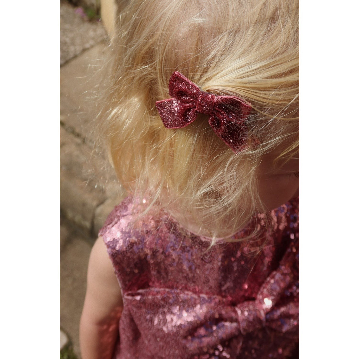 Konges Sløjd Pink Mix 4 Pack Glitter Rosett Hårklämmor