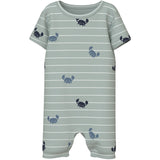Name It Aqua Gray Crabs Vroels Sunsuit