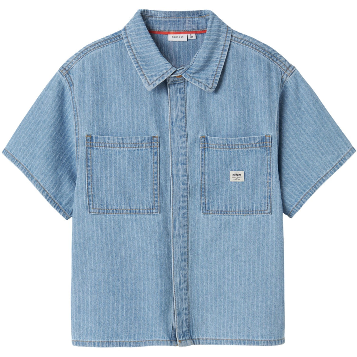 Name It Light Blue Denim Stripes Felix Denim Skjorta