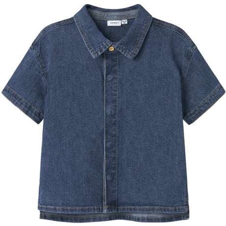 Name It Dark Blue Denim Peter Denim Skjorta