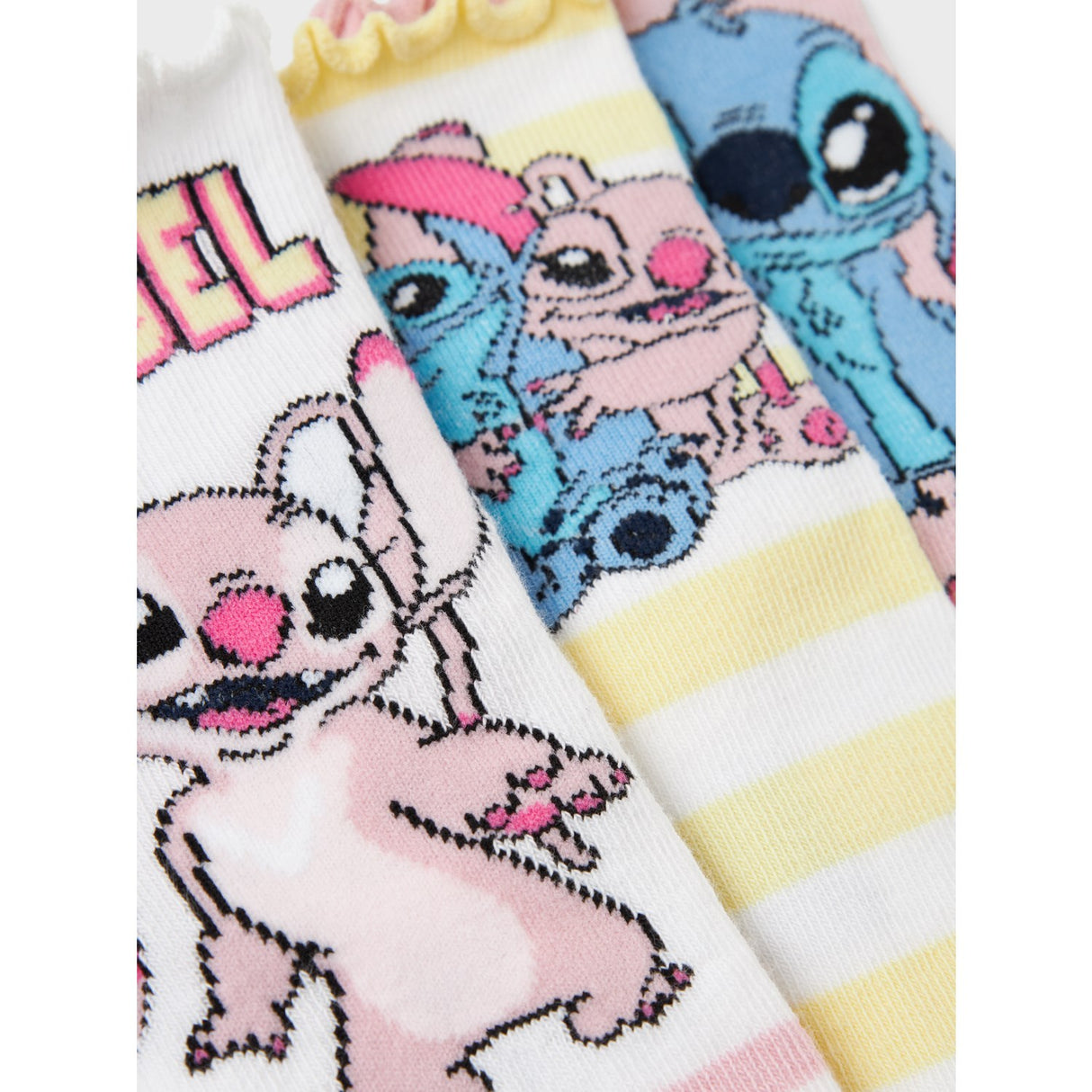 Name It Cameo Pink Asara Stitch 3-Pack Strumpor