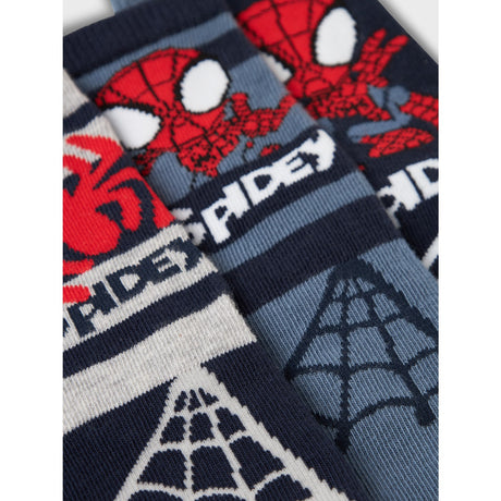 Name It Navy Blazer Manning Spidey 3-Pack Strumpor