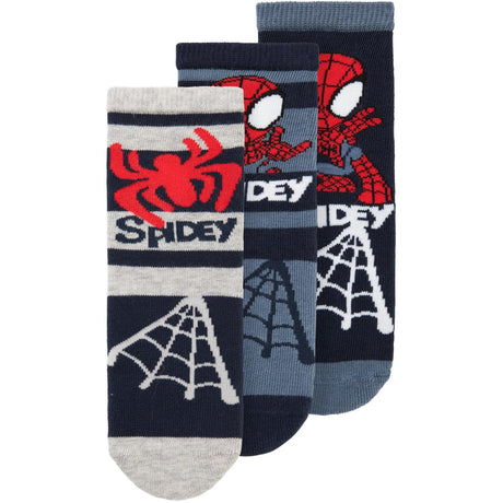 Name It Navy Blazer Manning Spidey 3-Pack Strumpor
