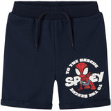 Name It Navy Blazer Mani Spidey Regular Sweat Shorts
