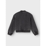 Name It Dark Grey Denim Luna Denim Bomber Jacka