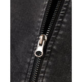 Name It Dark Grey Denim Luna Denim Bomber Jacka