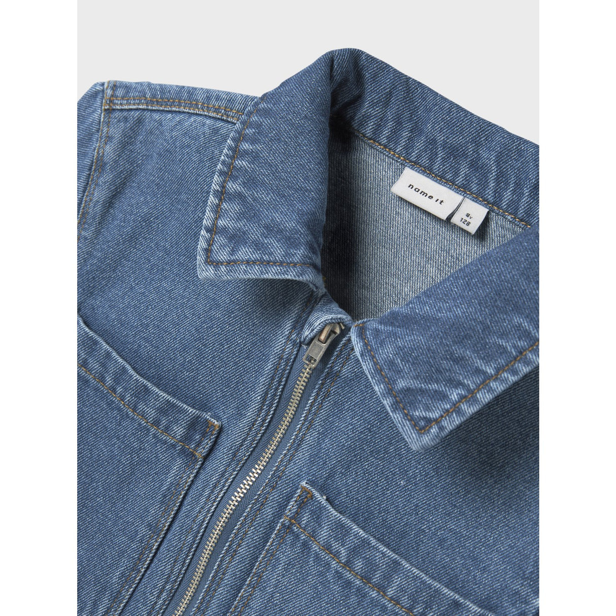 Name It Medium Blue Denim Astrid Zip Denim Klänning