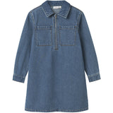 Name It Medium Blue Denim Astrid Zip Denim Klänning