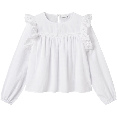 Name It Bright White Kanya Skjorta