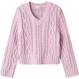 Name It Winsome Orchid Tanna Kort Loose Stickad