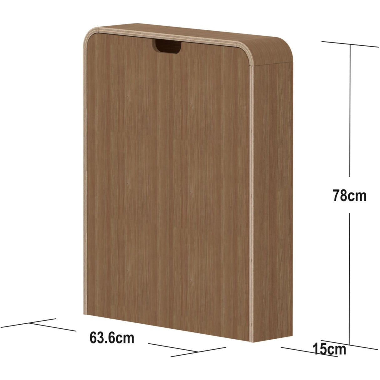 FLEXA Oak Væghængt Skötbord