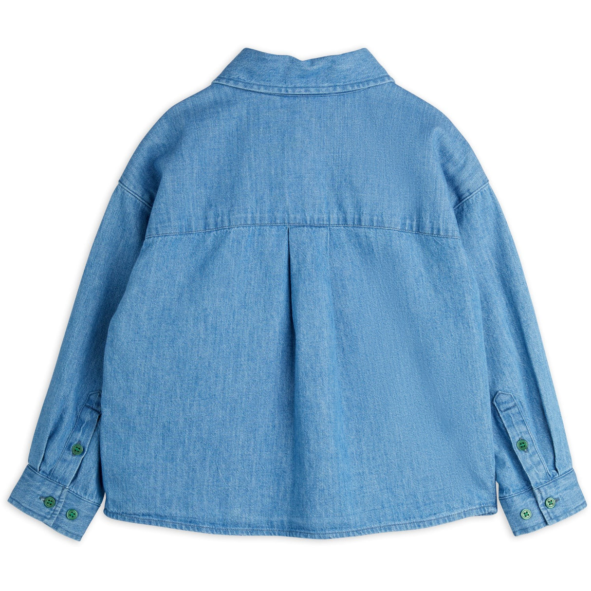Mini Rodini Blue Note Embroidery Lightweight Denim Skjorta