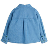 Mini Rodini Blue Note Embroidery Lightweight Denim Skjorta