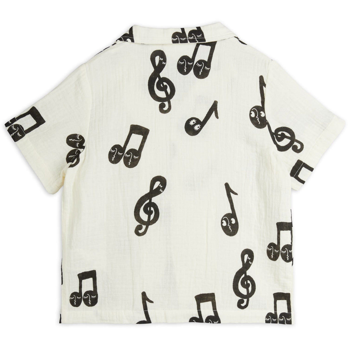 Mini Rodini White Note AOP Muslin Skjorta