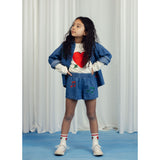 Mini Rodini Blue Note Embroidery Lightweight Denim Skjorta