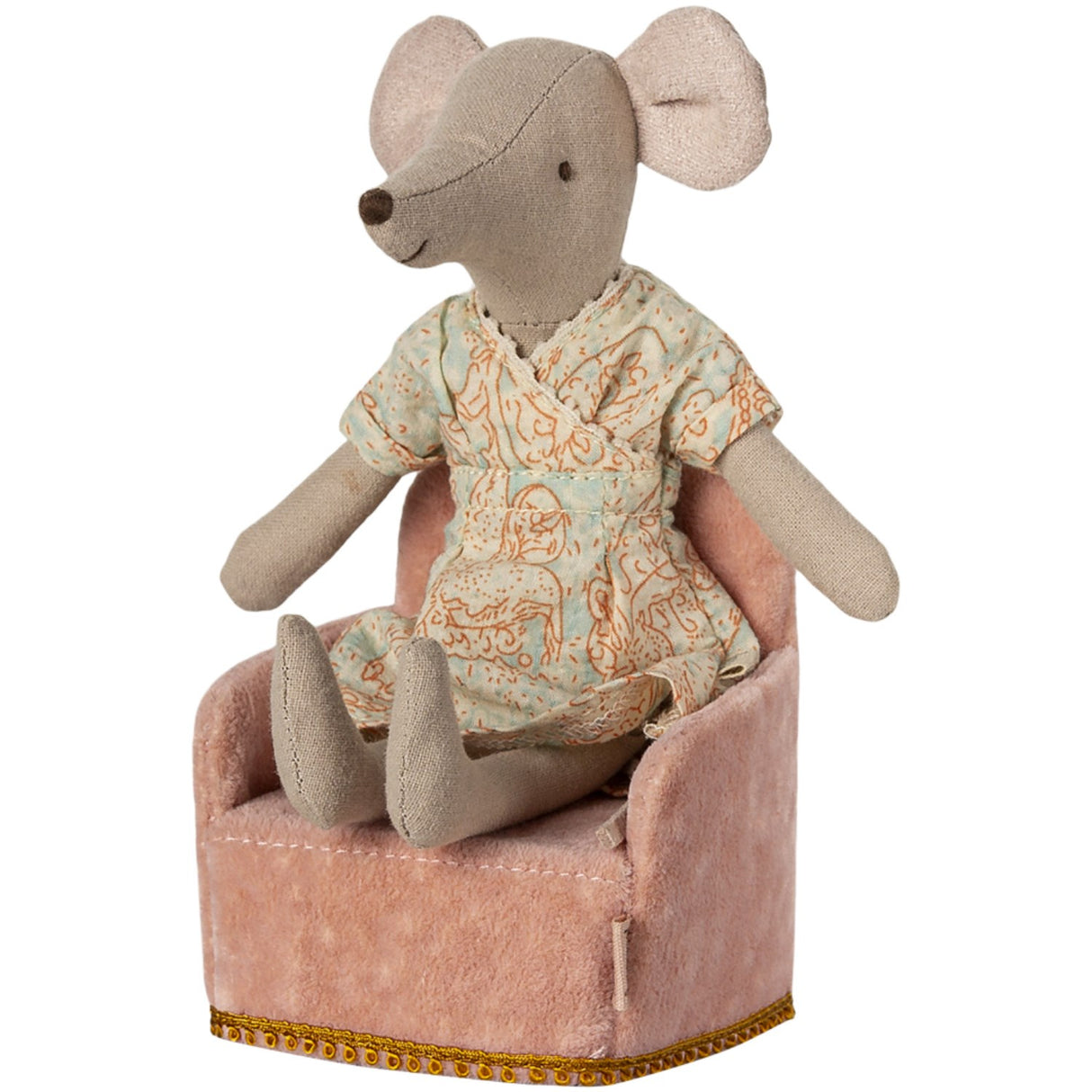 Maileg Folding Chair, Mouse - Rose