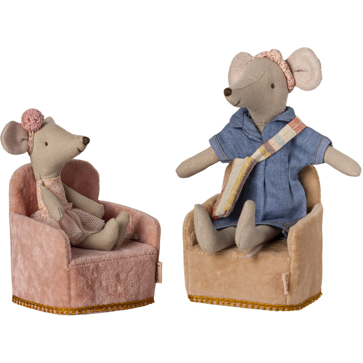 Maileg Folding Chair, Mouse - Rose