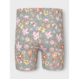 Name It Aqua Gray Yellow Flower Vayo Kort Leggings