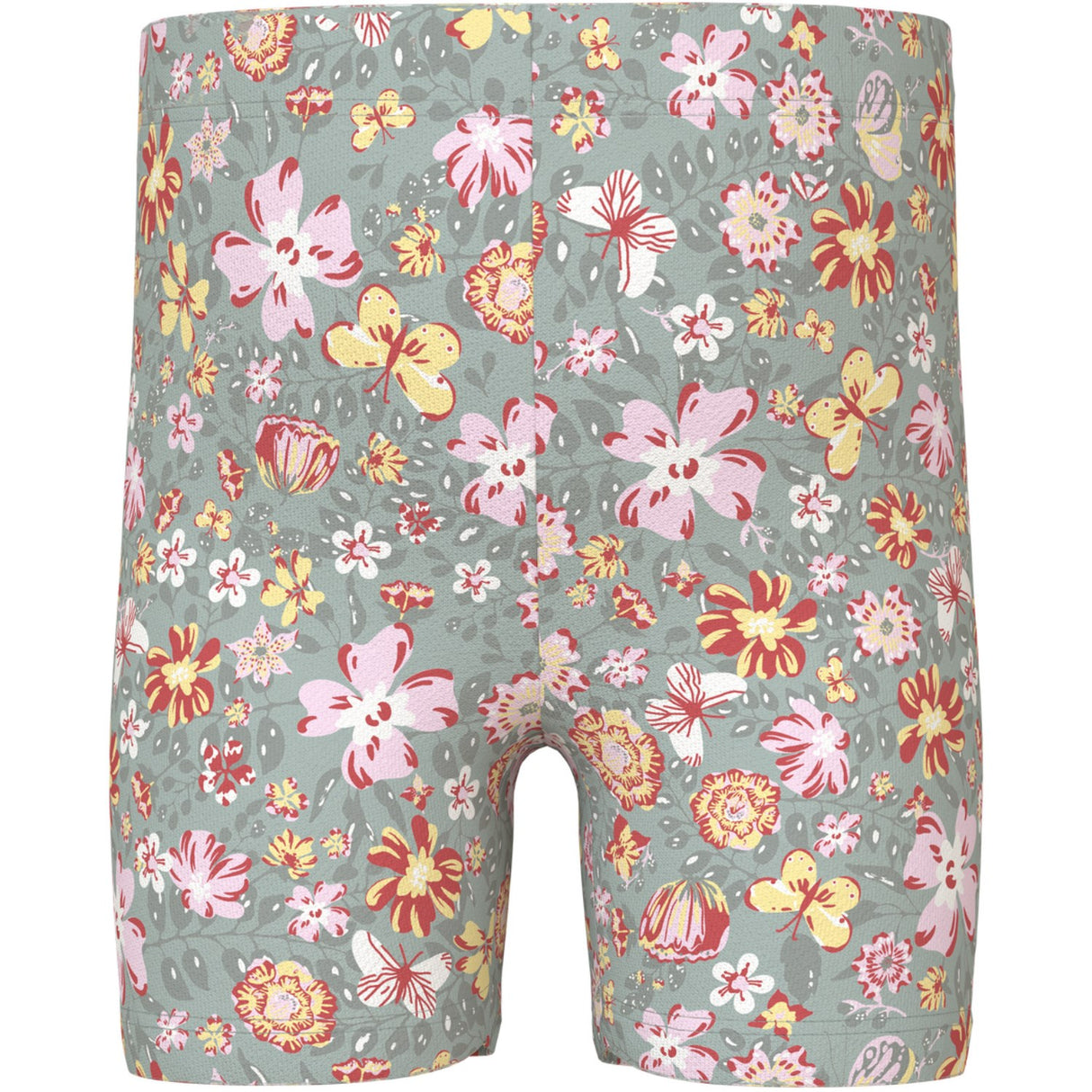 Name It Aqua Gray Yellow Flower Vayo Kort Leggings