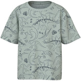 Name It Aqua Gray Tone Dino Valther Regular T-Shirt