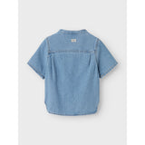 Name It Light Blue Denim Stripes Fido Denim Skjorta
