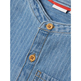 Name It Light Blue Denim Stripes Fido Denim Skjorta