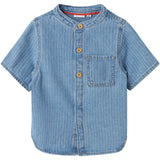 Name It Light Blue Denim Stripes Fido Denim Skjorta