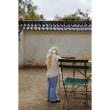 COPENHAGEN COLORS Lt Blue Indigo Washed Organic Denim Byxor Wide Leg W Rope Deco