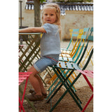 COPENHAGEN COLORS Lt Blue Indigo Washed Organic Denim Shorts W Rope Deco