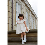 COPENHAGEN COLORS Dusty Rose W Cream Stripe W. Pink Seersucker Klänning W. Heart