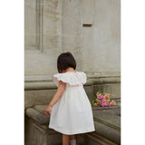 COPENHAGEN COLORS Dusty Rose W Cream Stripe W. Pink Seersucker Klänning W. Heart