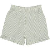 COPENHAGEN COLORS Green W Cream Stripe Seersucker Girly Shorts